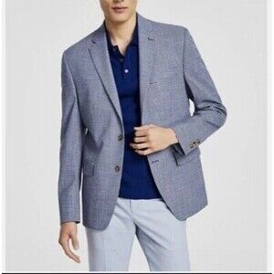 Lauren Ralph Lauren Men's Classic-Fit Check Sport Coat Grey/Blue NWT Size 44R